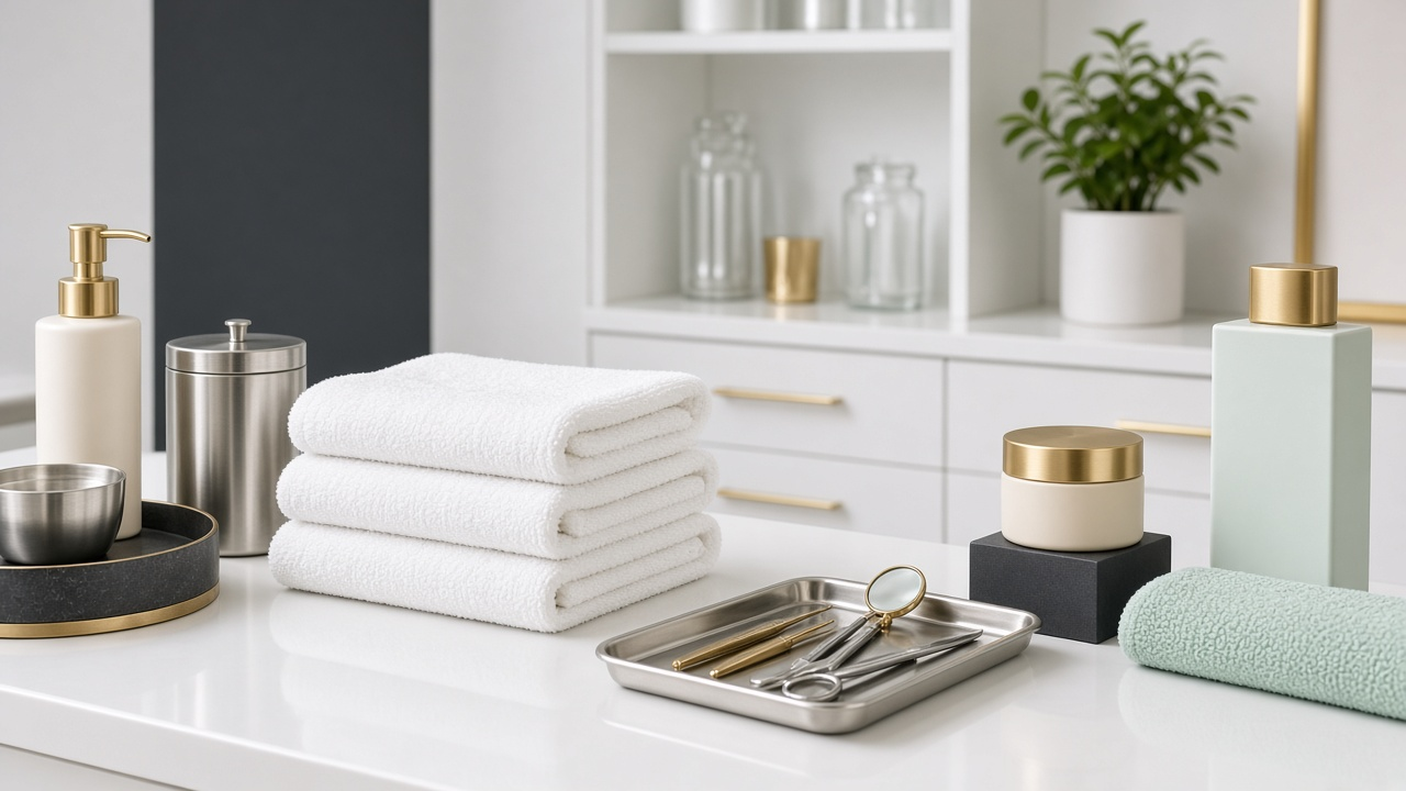 Medical skin treatment clinic supplies